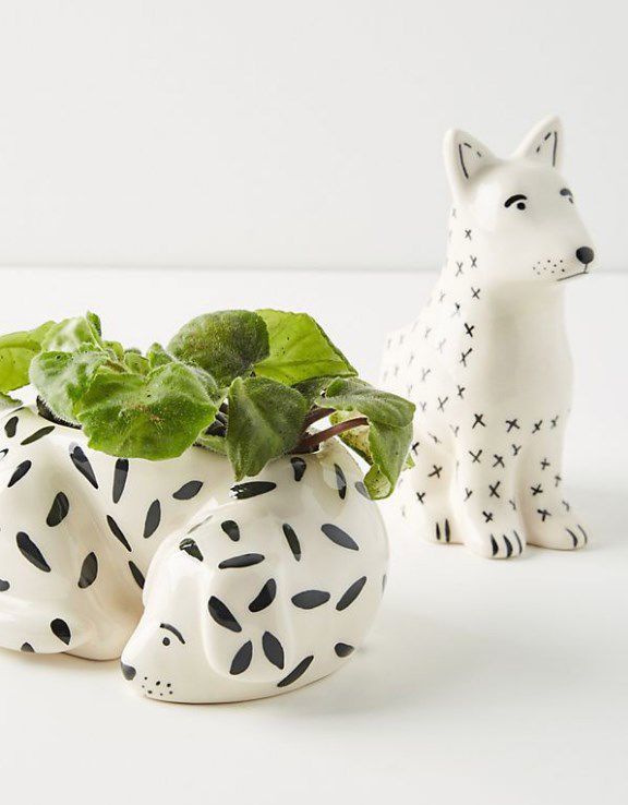 Combine your love of dogs and plants with these pots